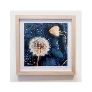 Still Life &quot;Wishing Puff&quot; - Framed Original Print 11&quot; x 11&quot;