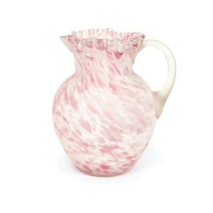 Glass Pitcher by Fenton - Pattern Pink Swirl