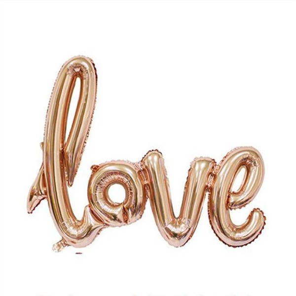 40" Rose Gold Love Balloons, Valentine's Day and Bachelorette Party, Wedding Decoration Idea, Bridal Shower, Photoshoot...etc...