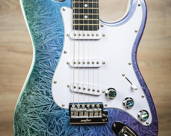 Custom Crystal Design with 3 Tone candy Finish Loaded Strat