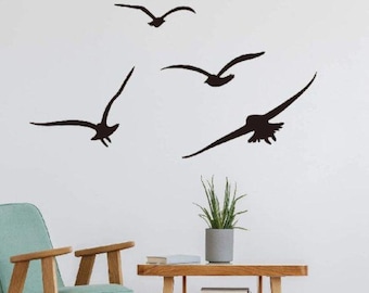 Decorazione murale con gabbiani, varie dimensioni
