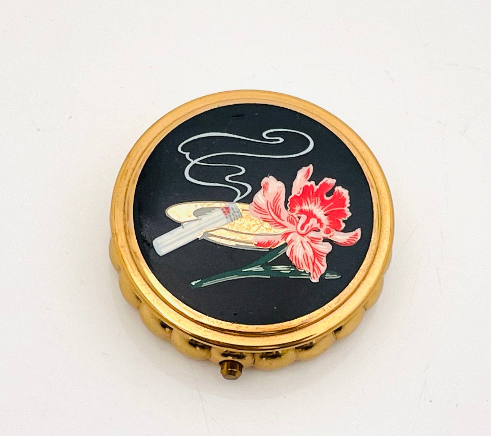 KIGU Pocket Ashtray Mid Century 1950s Gold Tone Ashtray with Etsy