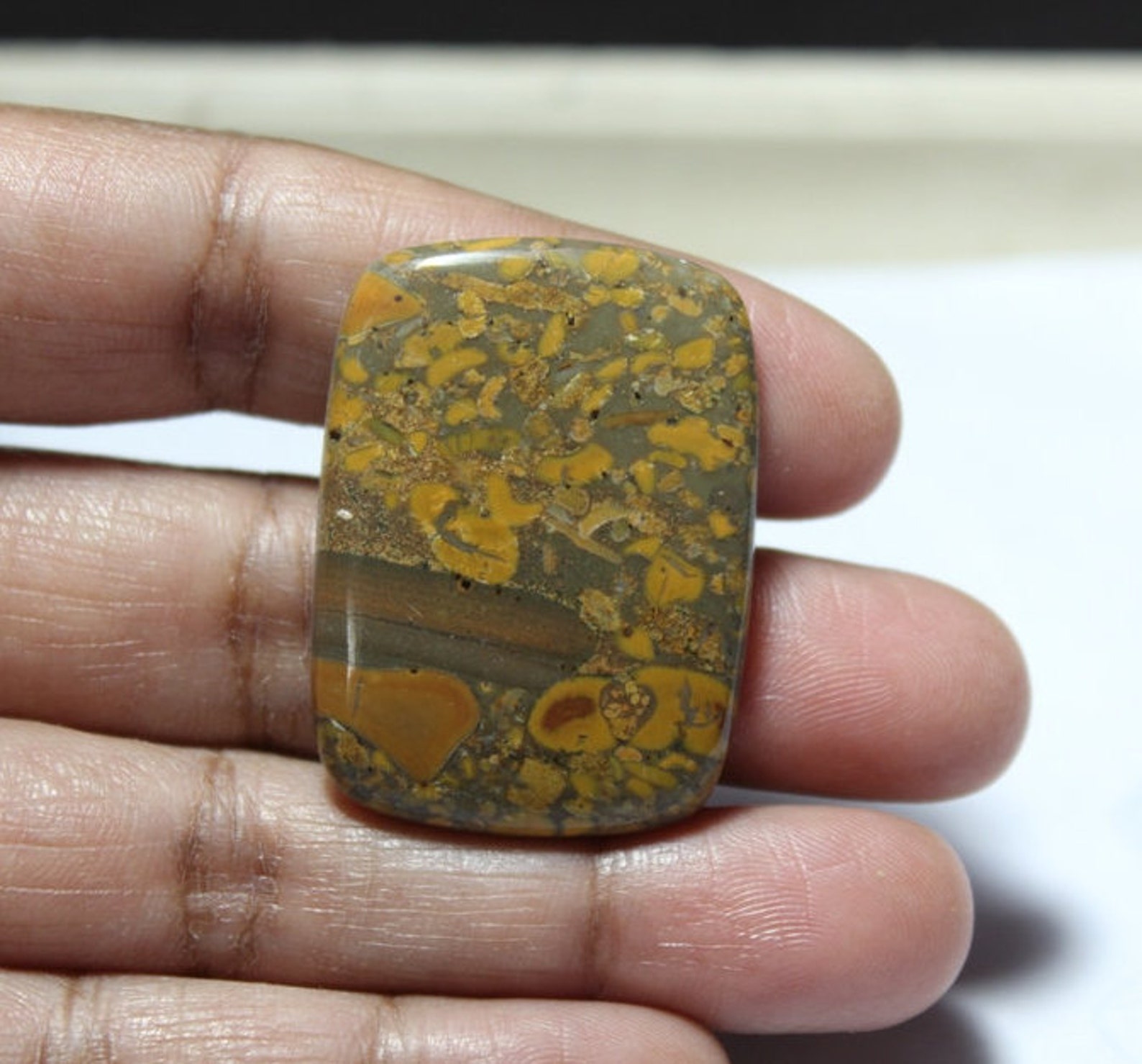 Natural Flower Jasper cabochon loose gemstone 100Natural Etsy