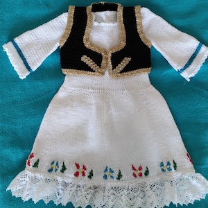 Serbian Baby Girl Costume: Folk Dress & Jelek - Balkan Christening Outfit