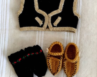Serbische Baby-Kostüm Opanke Serbische Kostüm-Foto-Requisite Erste Weihnachten Jugoslawien Balkan Serbische Babyparty Kommunion-Kommunion Kommunion Taufpatz