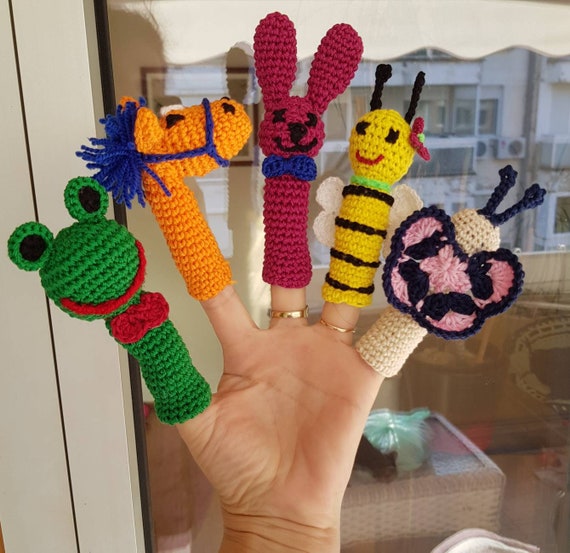 Crochet Marionnettes à doigts Panier de Pâques Marionnettes en tricot Jouets  Nouveau-nés Jouet créatif Jouets interactifs Jouet au crochet Jouets pour  doigts de bébé Jouets en coton -  Canada