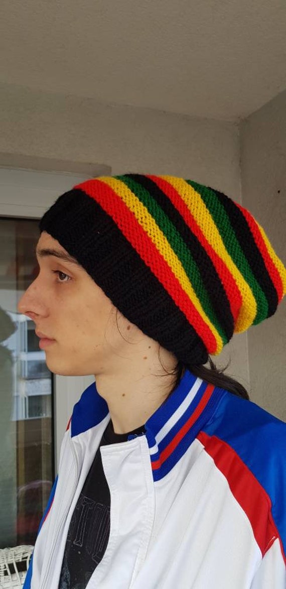 Hat Rastafary Beanie Crochet Rasta Hat 
