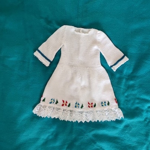 Crochet Baby Girl Dress: Hand Embroidered Serbian Costume