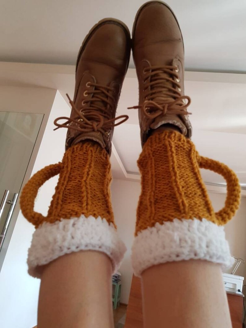 Crochet Beer mug Beer footles socks Beer leg warmers Bavarian Etsy