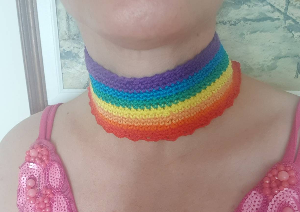 Gay girlfriend gift idea Red Lesbian bracelet anklet choker necklace beaded Lgbtq pride jewelry