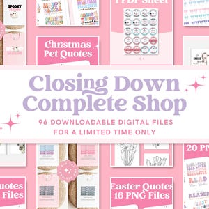 Whole Shop Bundle CLEARANCE, Unlimited Lifetime, Entire Store Clip Art, Digital Download, Cute Commercial Use PNG PDF Print On Demand