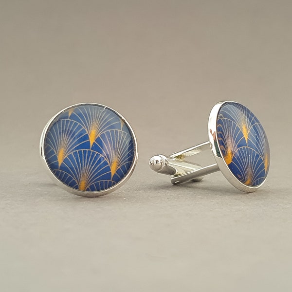 Art Deco cufflinks / Retro / 1920's jewellery / Vintage Design /  cufflinks / Silver stylish cufflinks / Suit accessories