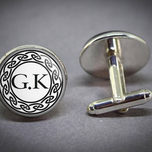 Gemelos monograma / Gemelos celtas / Gemelos personalizados / Gemelos de boda / Gemelos irlandeses / Regalo del día del padre / Gemelos del novio