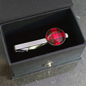 Tartan Tie clip custom, customised clan, personalised design, wedding, groom, best man, scottish, Birthday, Silver, gold, antique bronze.