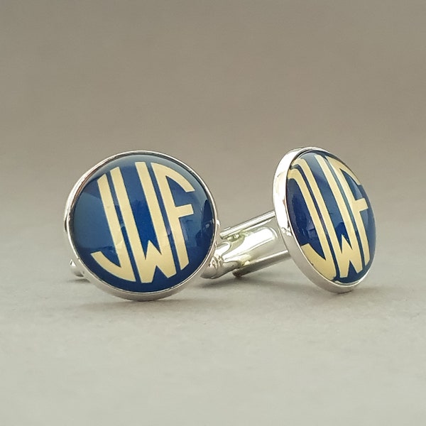 Monogram cufflinks. custom shirt accessory, choose letters. Unique personalised gift. Silver, Gold, Antique bronze. Tie Clip. 2 3 4 letters