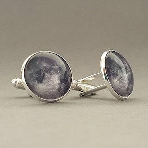 Moon cufflinks / Planet / Space jewellery / Science cufflinks / Astronomy cufflinks / Silver planet cufflinks / Suit accessories