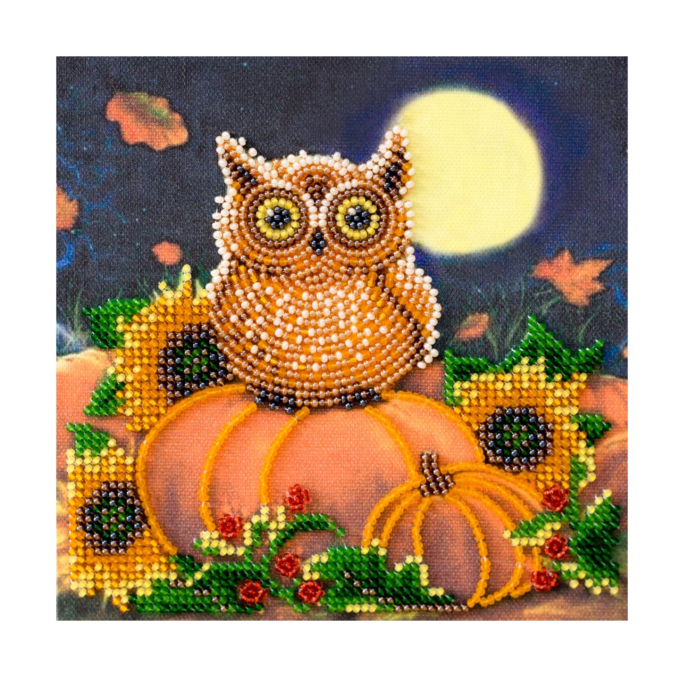 Owl Design Kit// Small Beadwork Kit// Owl Beadwork Kit// Bead Etsy