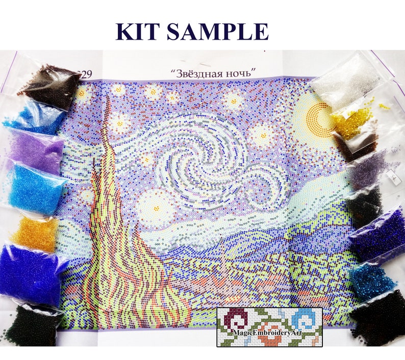 Fox Embroidery Kit// Fox Beadwork Kit// Fox Design Kit// Fox Etsy