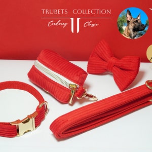 Personalisiertes rotes Hundehalsband, Designer-Hundehalsband Cord, Designer-Hundehalsband Cord, rotes Halsband für Hunde, rote Halsbänder für Hunde, einzigartige Hundehalsbänder