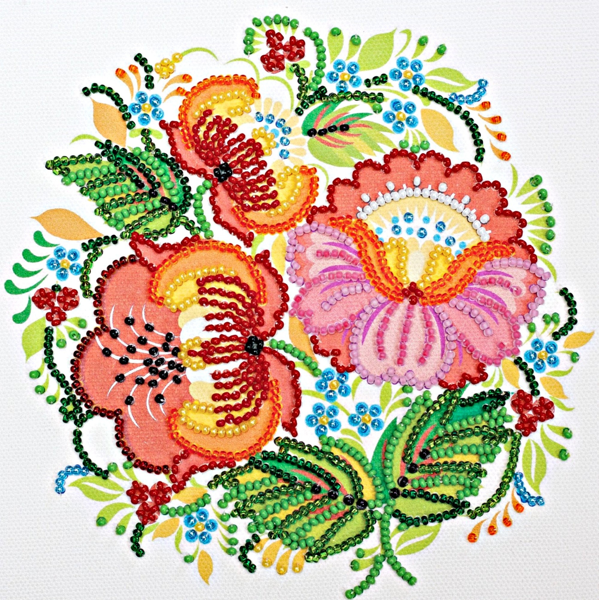 Small Beadwork Kit// Bead Embroidery for Beginners// Bead Etsy