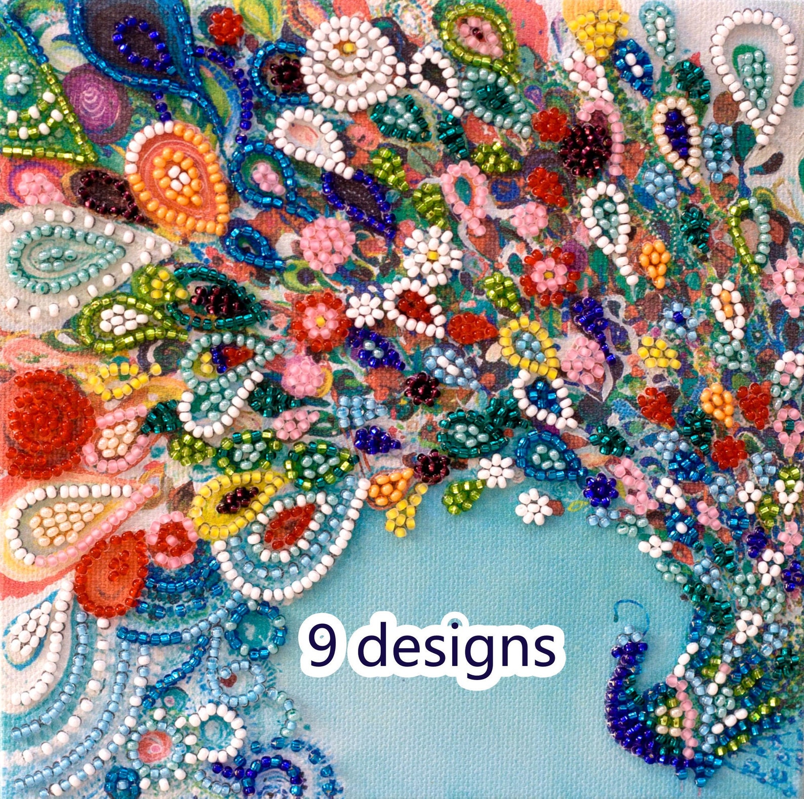 Kit Broderie Perles Rocaille 'Meilleurs Amis' - DIY 30x40 Cm - Point De Croix Et Perles - Artisanat