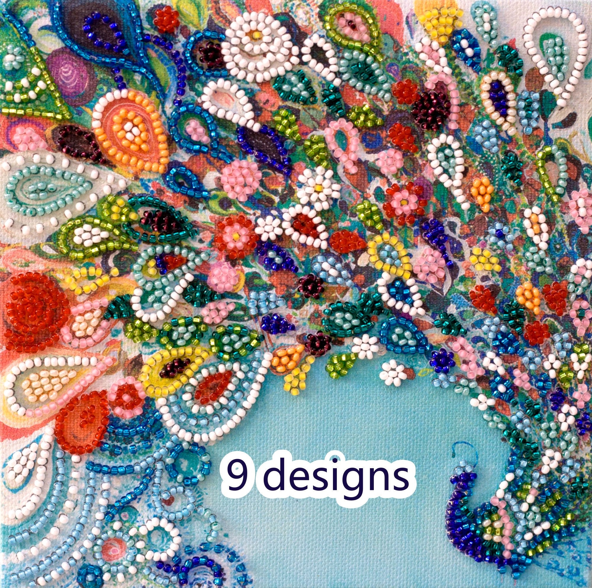 Bead Embroidery for Beginners// Bead Embroidery Kit// Small Etsy Bead Embroidery for Beginners// Bead Embroidery Kit// Small Etsy