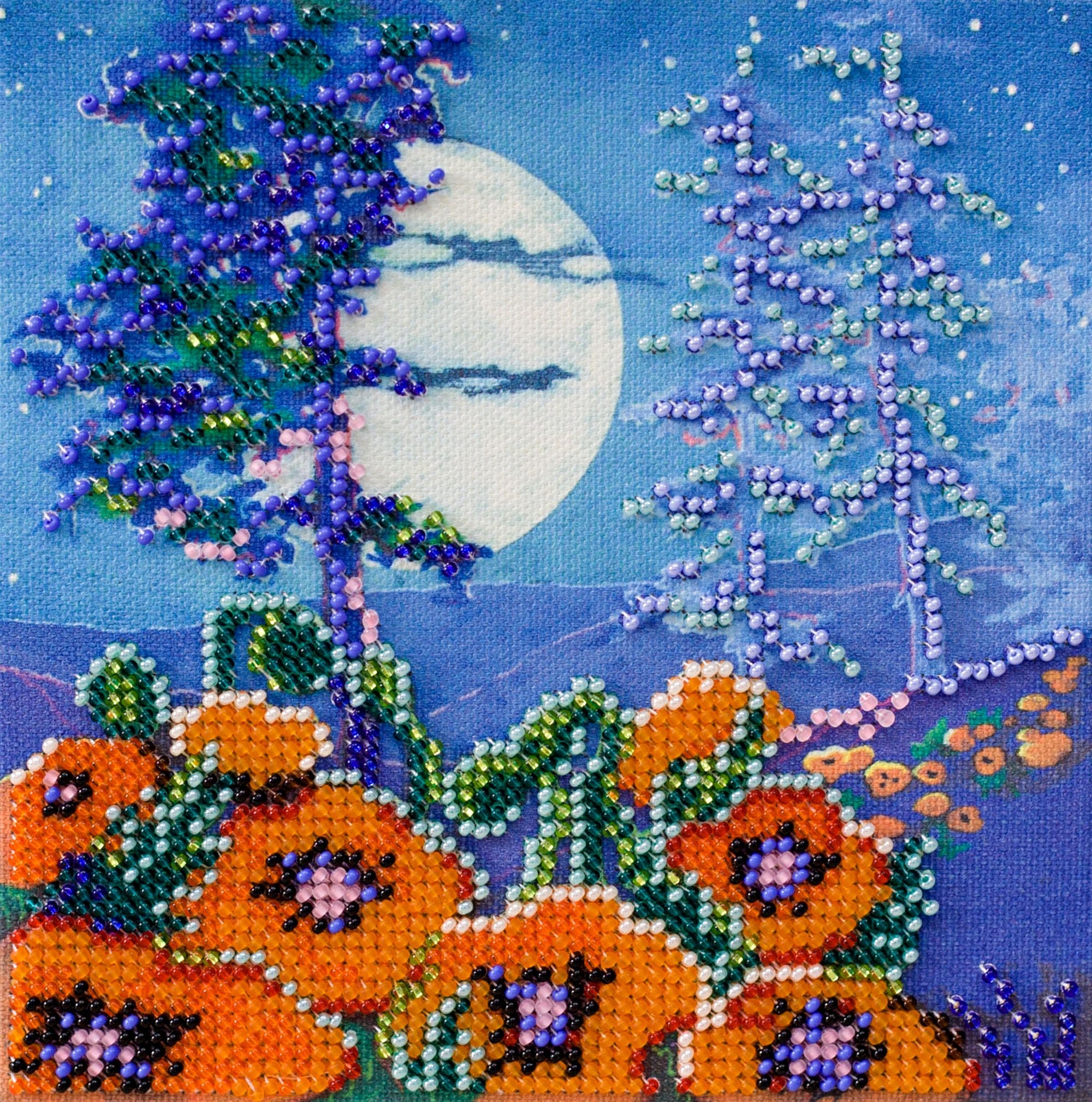 Bead Embroidery for Beginners// Bead Embroidery Kit// Small | Etsy