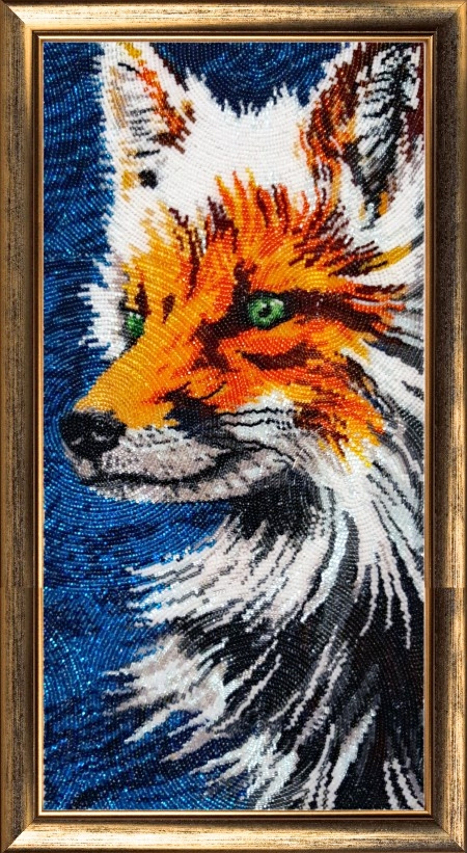 Fox Embroidery Kit// Fox Beadwork Kit// Fox Design Kit// Fox Etsy