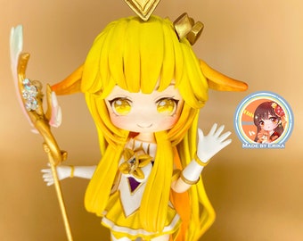 ¡En stock! Figura de prestigio de Soraka Star Guardian hecha a mano - Fan Art inspirado en League of Legends