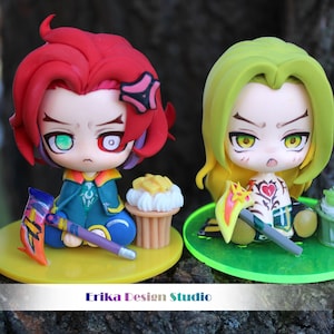 Chibi HeartSteel Kayn/Shadow Assassin figurine- League of Legends Inspired Fan Art