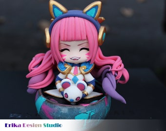¡En stock! Figura de Prestige Battle Cat Jinx hecha a mano: fan art inspirado en League of Legends