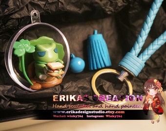 ¡En stock! Tabi Kaeru/una rana itinerante/ llavero
