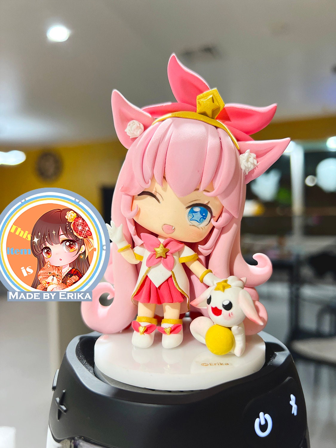 In Stock !Handmade Star Guardian Lulu Figure (Chroma)- League of Legends  Inspired