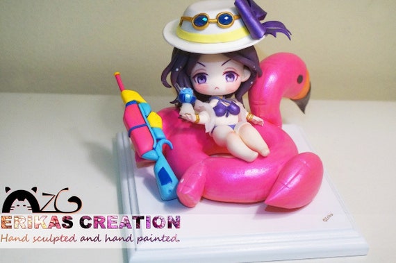 In Stock Pool Party Caitlyn Figurine League Of Legends Etsy