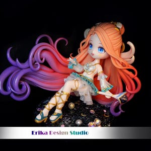 In stock! Handmade Prestige Ocean Song Seraphine Figurine - League of Legends Inspired Fan Art