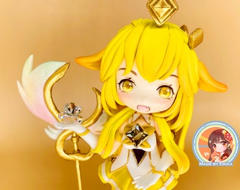 ¡En stock! Figura de prestigio de Soraka Star Guardian hecha a mano - Fan Art inspirado en League of Legends