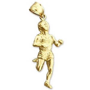 14K Gold Marathon Runner Pendant