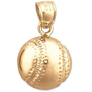 Pingente de beisebol de ouro 14K