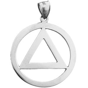 Gerodineerde 925 sterlingzilver AA Anonieme Alcoholist Unity-hanger