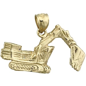 14K Gold Excavator Charm