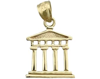 14K Gold Greek Parthenon Charm