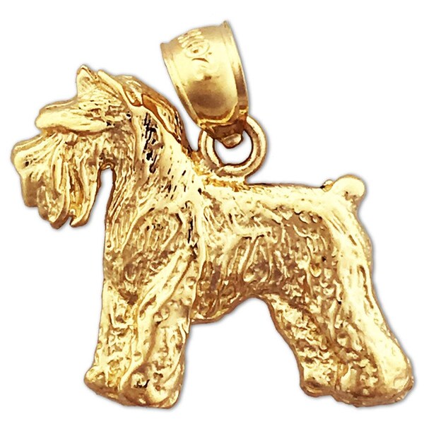 Pendentif Chien Schnauzer En Argent - Collier Pour Amoureux Des Animaux - Neuf Avec étiquettes