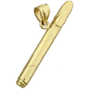 14K Gold Cigar Pendant