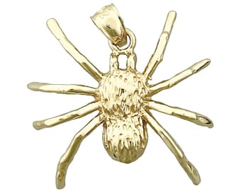 14K Gold Spinne Anhänger