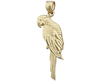 14K Gold Parrot Pendant
