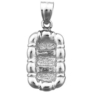 Rhodium Plated 925 Sterling Silver 3D Raft Charm