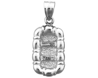 Rhodium Plated 925 Sterling Silver 3D Raft Charm