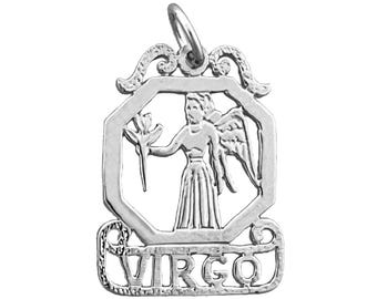 Gerhodineerd 925 sterlingzilver Maagd sterrenbeeld bedel