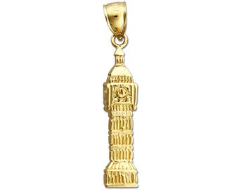 14K Gold Big Ben Westminster London Charm