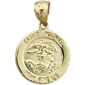 Charm de San Miguel en oro de 14 quilates